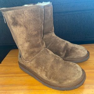 Ugg boots metal label with zipper